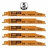 5 SABRE SAW BLADES FOR METALS BIM 150x1,8-3,2x8-14TPI