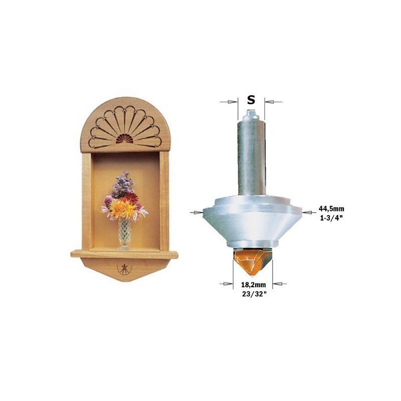 3D ROUTER CARVER BIT  SLEEVE 90 D-Ø18,2 S-8