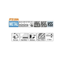 Tikksaelehed, 5 tk HSS 76x1.2x21TPI METAL-CURVE-FINE