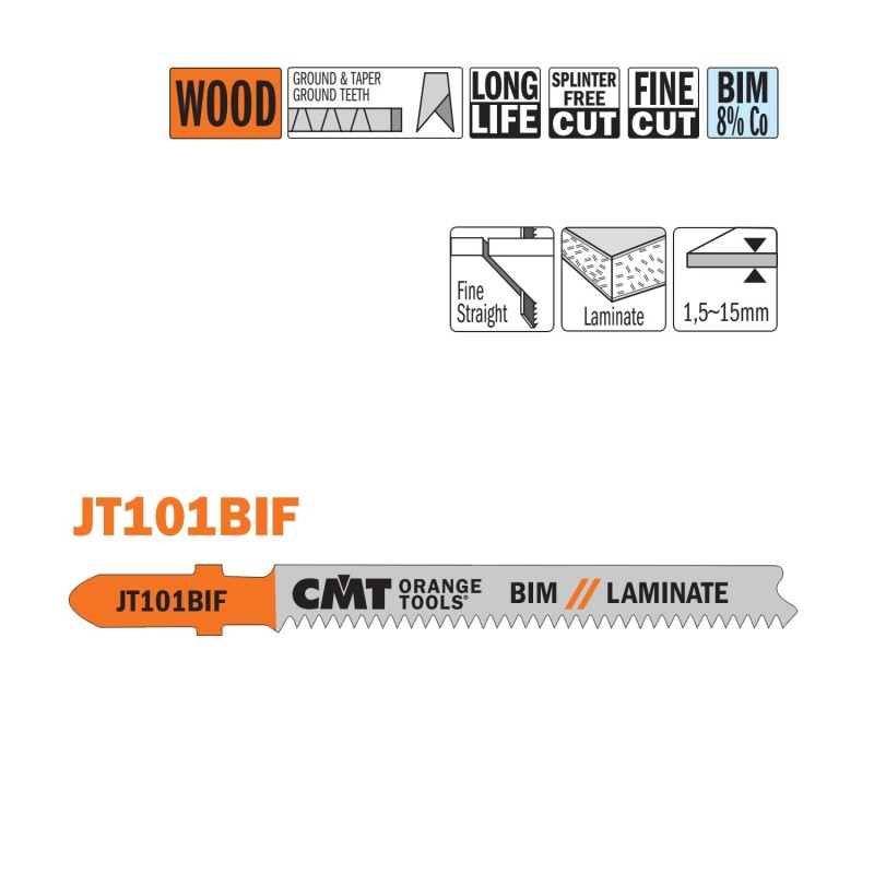 Tikksaelehed, 5 tk BIM 83x1.7x15TPI LAMINATE-STRAIGHT-FINE