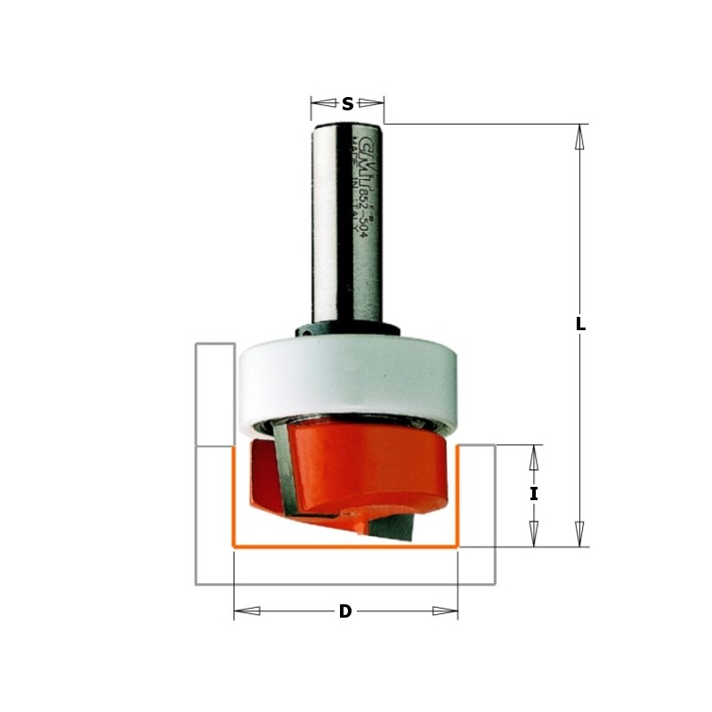 DADO  PLANER BIT HW Z2 S-12 D-38.1x16x70 RH WITH BEARING