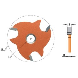 Külgserva soonefrees Z3 HM D-47.6x3 F-8 faasiga
