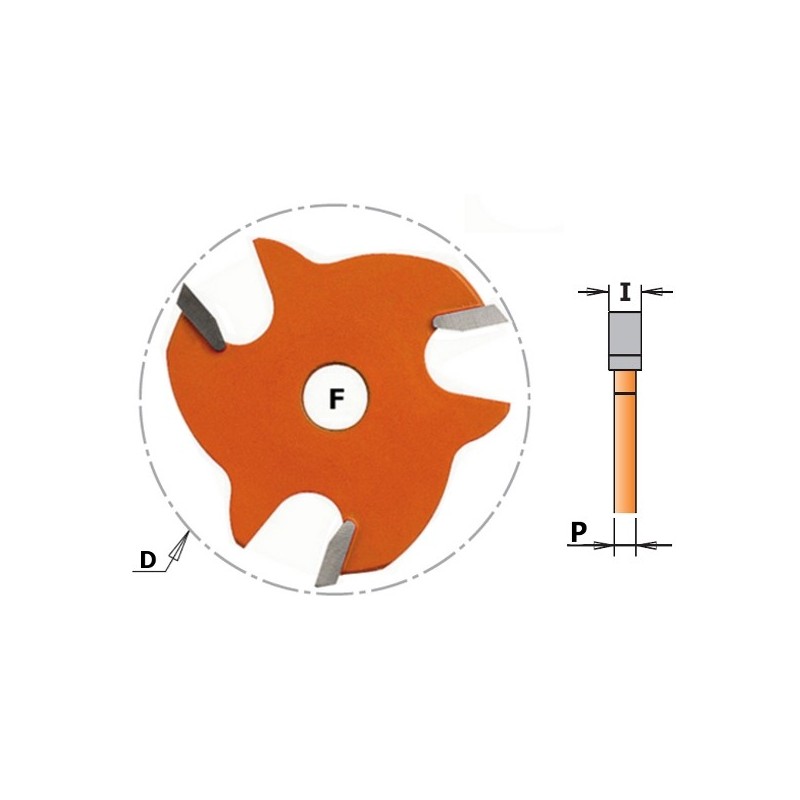 Külgserva soonefrees Z3 HM D-47.6x4 F-8