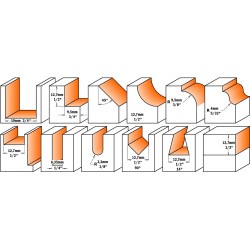 12 osaline otsfreeside komplekt HM S-6.35 mm