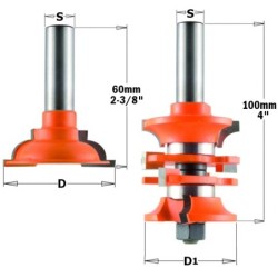 ENTRY  INTERIOR DOOR ROUTER BIT SET S-12 D-48X44,5