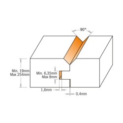 V-TONGUE AND GROOVE SET HM S-12 D-34.7-44.45