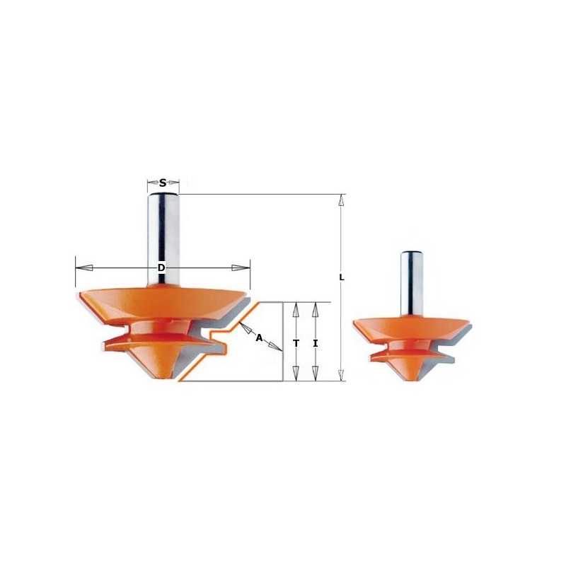 Liim-liite otsfrees HM S-12,7 D-69,9X31,7