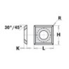 Kõvasulam pöördtera 12x12x1.5 mm Z4-35 R0.75