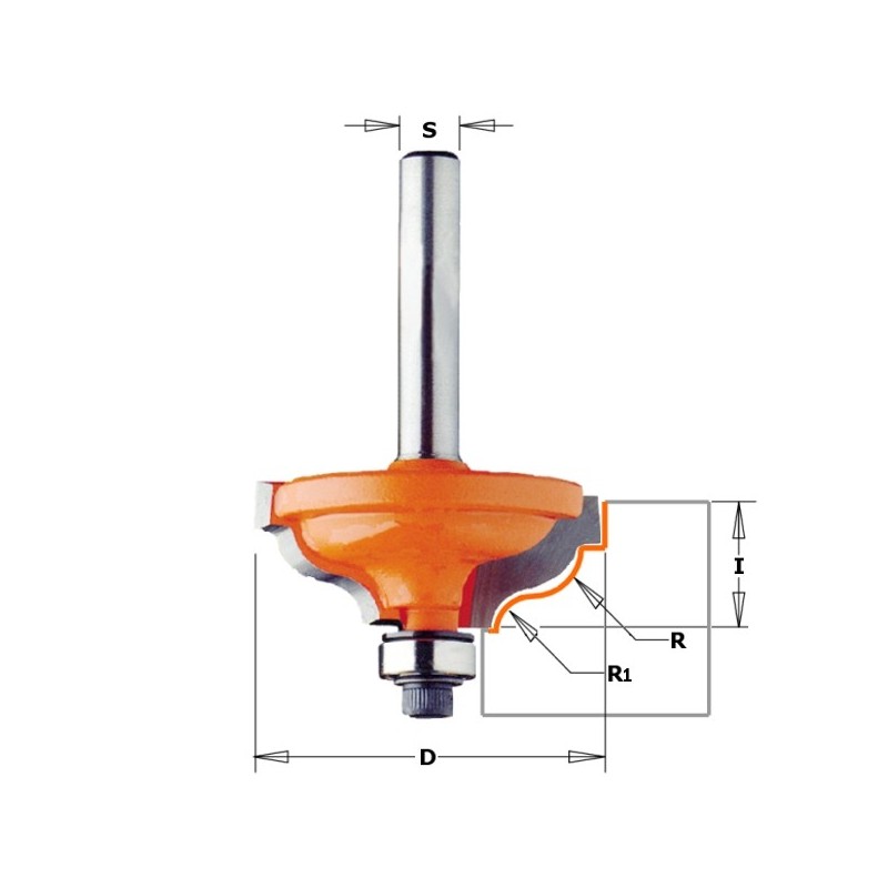 OGEE W-FILLET BIT HM S-8 D-34,2X13