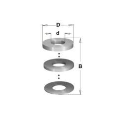 11 osaline vaheseibide komplekt D-60x31.75x14 mm