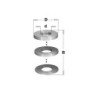 11 osaline vaheseibide komplekt D-60x31.75x14 mm