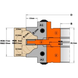 Raamukse freespea D-160x48x50 mm