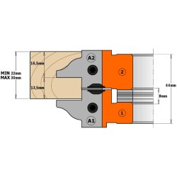 Raamukse freespea D-160x48x40 mm