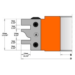 Raamukse freespea D-130x40x35 mm