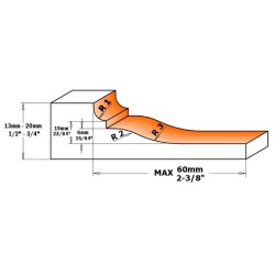 Viilungi freespea D-180x20x31.75 mm