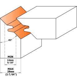 Nurkliite freespea 45 D-150x29x50 mm