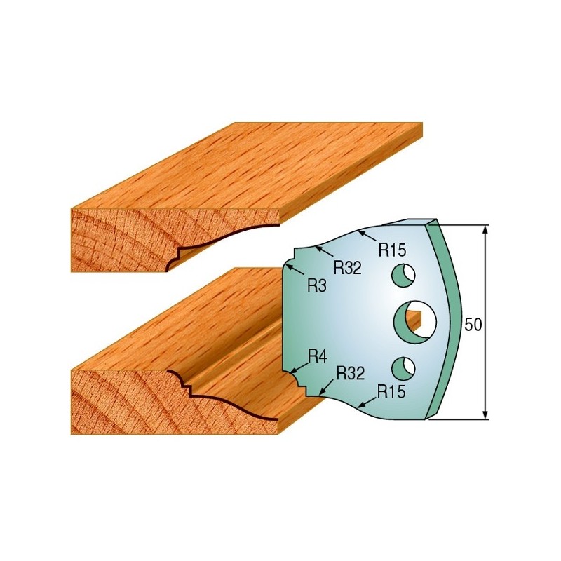 Profiilterad, paar HL 50x4 mm