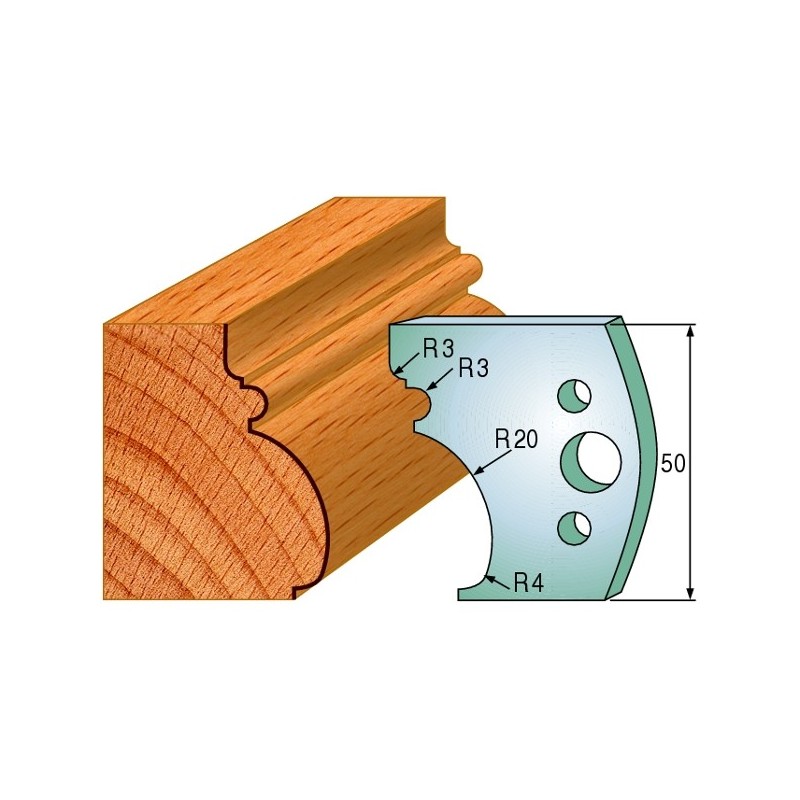 Profiilterad, paar HL 50x4 mm