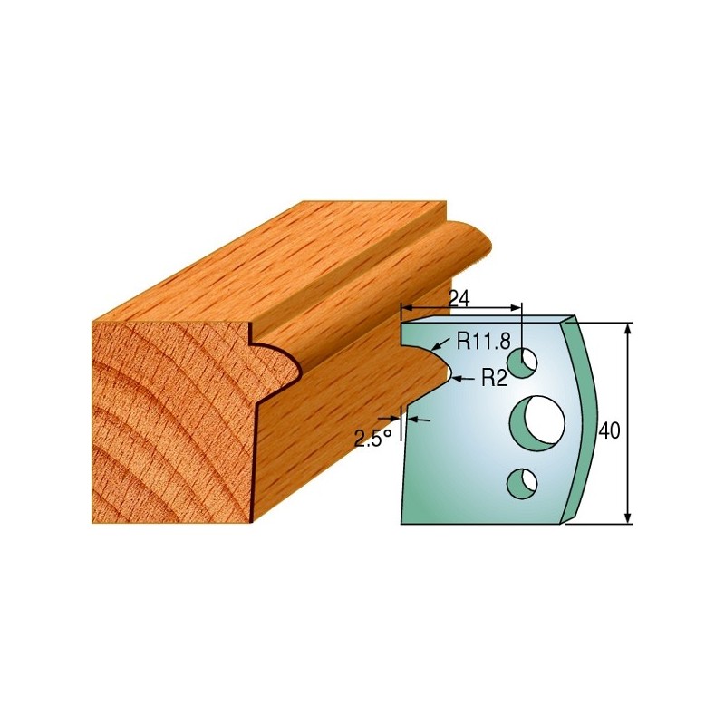 Profiilterad, paar HL 40x4 mm