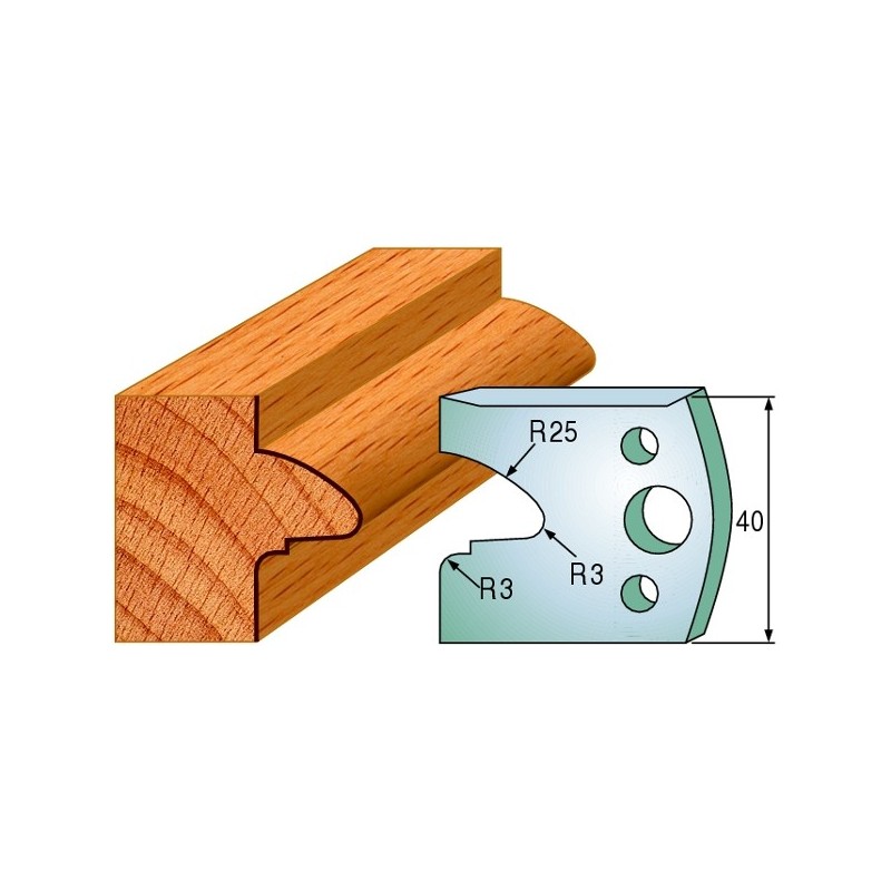 Profiilterad, paar HL 40x4 mm