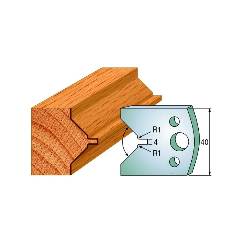 Profiilterad, paar HL 40x4 mm