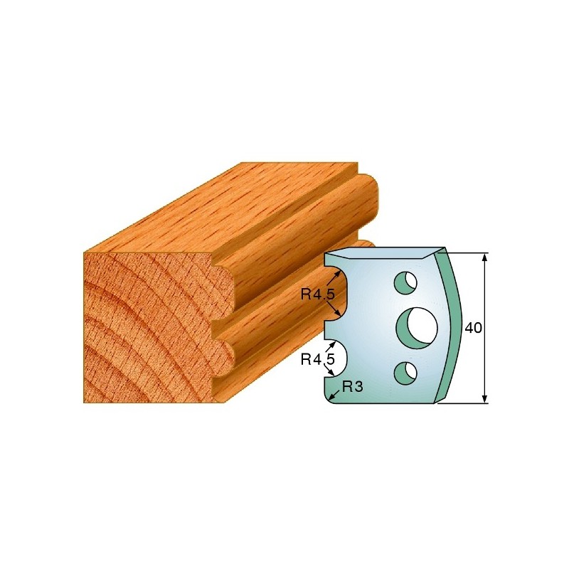 Profiilterad, paar HL 40x4 mm