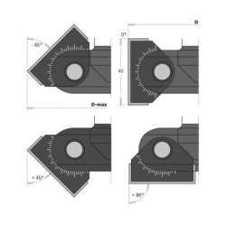 Reguleeritav CNC frees D-85-102x39.5 Z2 S-20x50 H