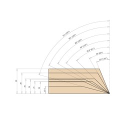 CNC frees V-profiil 45 D-35x42x125 S-20x50 RH