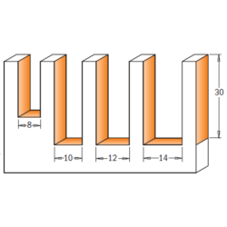 5 osaline otsfreeside komplekt HM D-8-10-12-14-19 RH