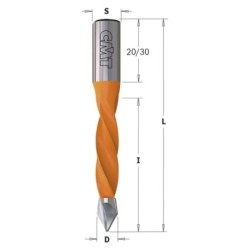 Tüüblipuur, läbiv HM D-7x40x70 S-10x20 LH