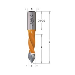 Tüüblipuur, läbiv HM D-8x30x57.5 S-10x20 RH