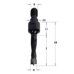 Tüüblipuur HM D-8x40 S-M8-9 LH