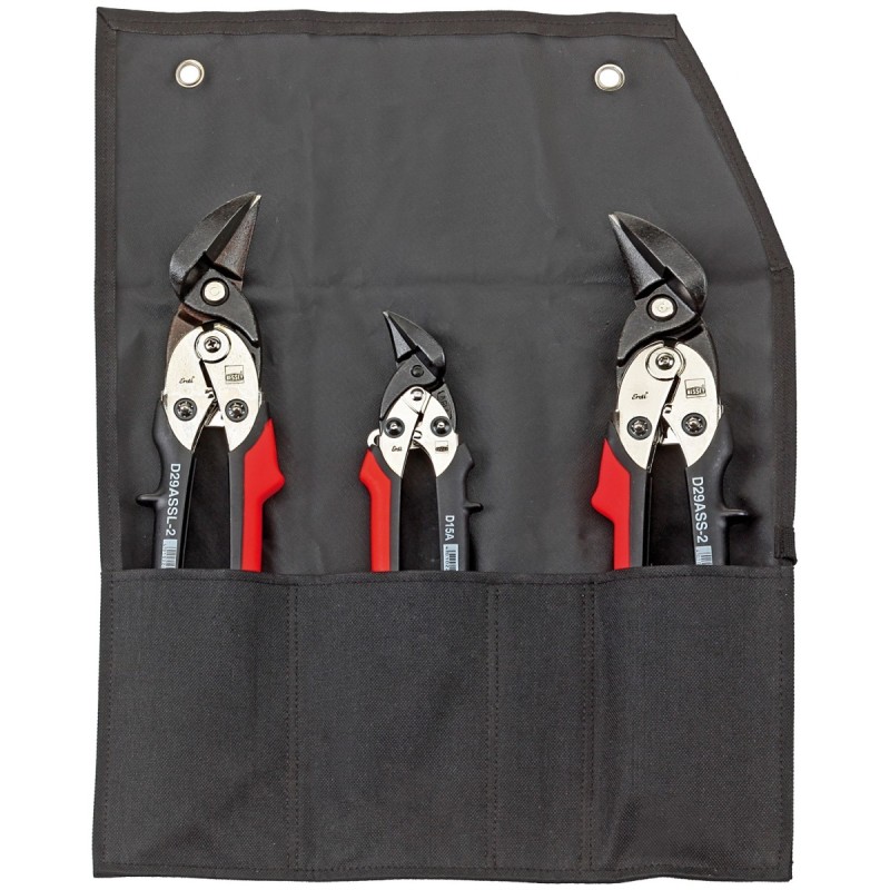 Shape and straight cutting snips-Set in pouch DSET29-15