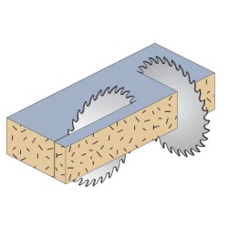 Saeketas värv.metallidele, plastik D-300x3.2x2.5x30 Z-96 HWG