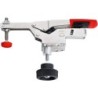 Vertical toggle clamp with open arm and horizontal base plate with accessory set STC-VH50-T20