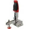 Vertical toggle clamp with open arm and horizontal base plate STC-VH50