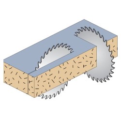 Saeketas, laminaat, kroom D-350x3.5x2.5x30 Z-108 5HWG