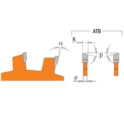 Küpsise freesi ketas D-100x3.96x3x22 Z-6 10ATB