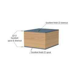 Spiraalfrees alla.v, laagriga D-1-2x2x4 S-1-2 Z2+2 RH
