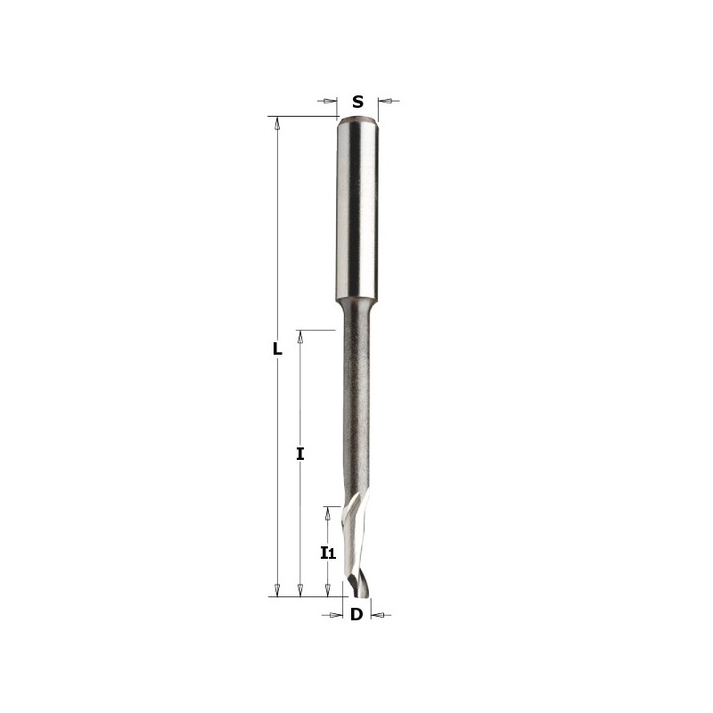 Spiraalfrees 5% CO HSS, üles.v ALU Z1 D-5x16-55x90 S-8 RH