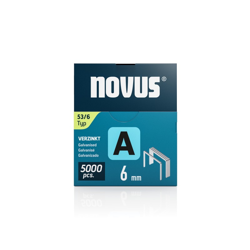 Скобы Novus A53, 6 мм, 5000 шт | Оцинк