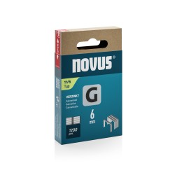 Novus kabės G11, 6 mm, 1200 vnt | Cinkuotos