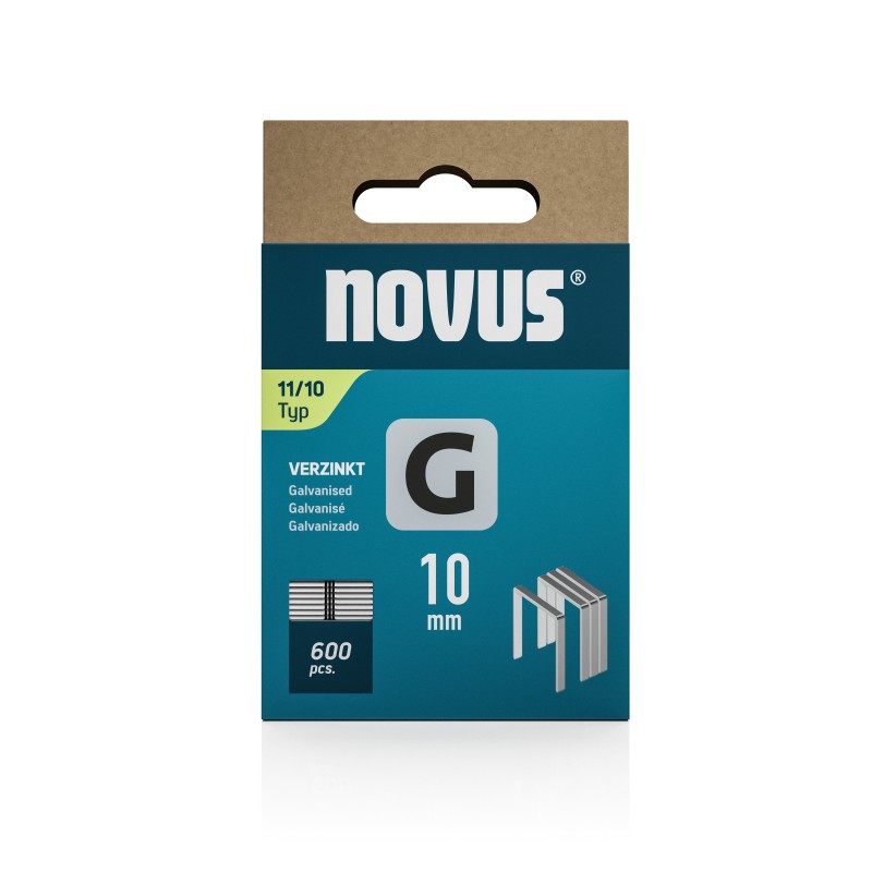 Скобы Novus G11, 10 мм, 600 шт | Оцинк