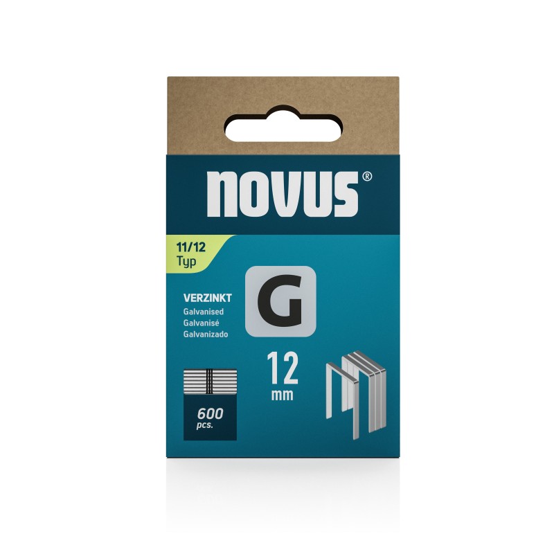 Скобы Novus G11, 12 мм, 600 шт | Оцинкованные