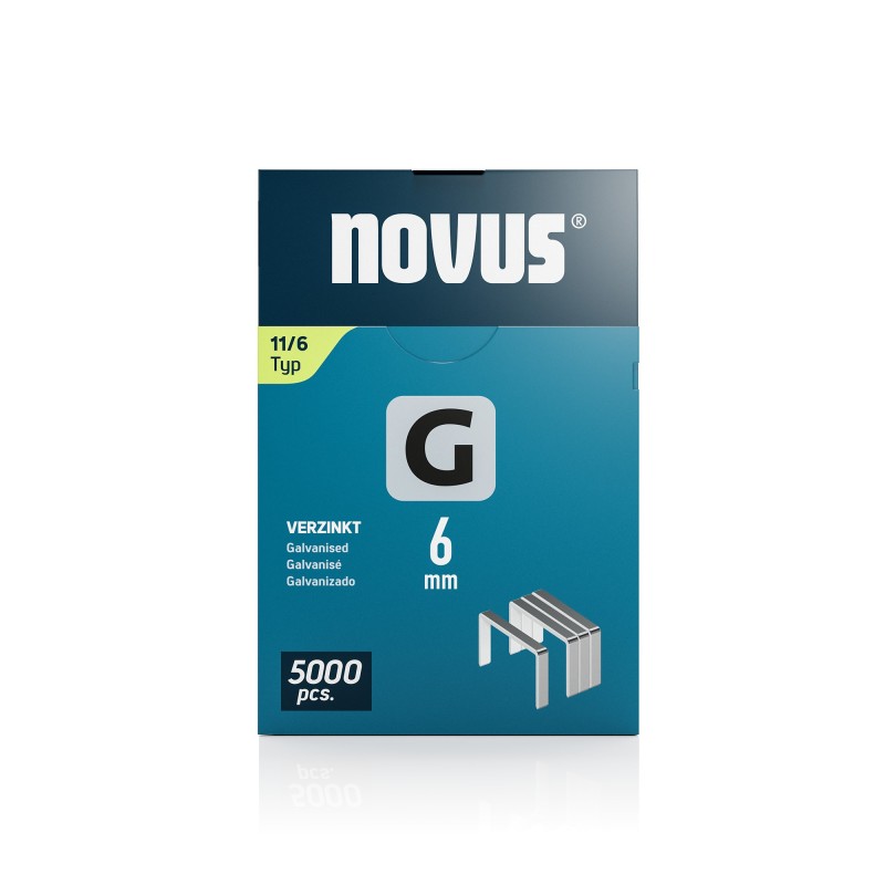 Скобы Novus G11, 6 мм, 5000 шт | Оцинкованные