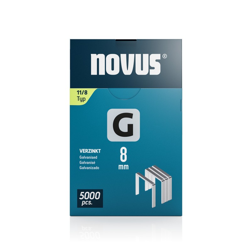 Скобы Novus G11, 8 мм, 5000 шт | Оцинкованные