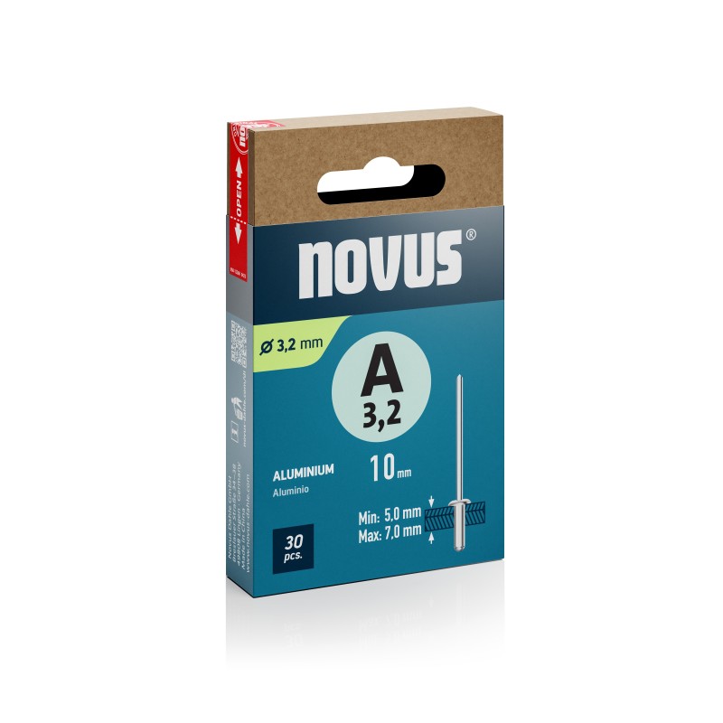 Novus alumiiniumneet A 3,2 x 10 mm (30 tk)