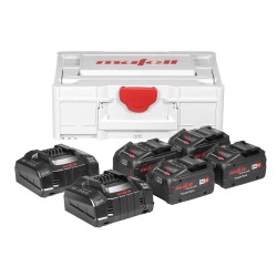 MAFELL Power-Set 5 – 4 × 18 M 99 LiHD akumuliatoriai, 2 × APS M+ ir MAX3