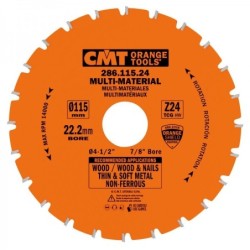 ANGLE GRINDER SAW BLADE HW 115x2.4-1.8x22.23 Z24 TCG