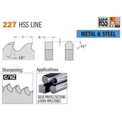 SAW BLADE FERROUS HSS VAPO 350x2.5x32 Z180 HZ-T6